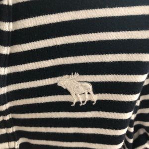 navy and white muscle polo